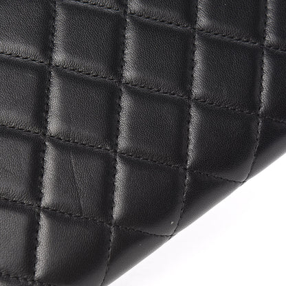 Chanel Lambskin Quilted Large Gusset Zip Around Wallet Black 11 of 13