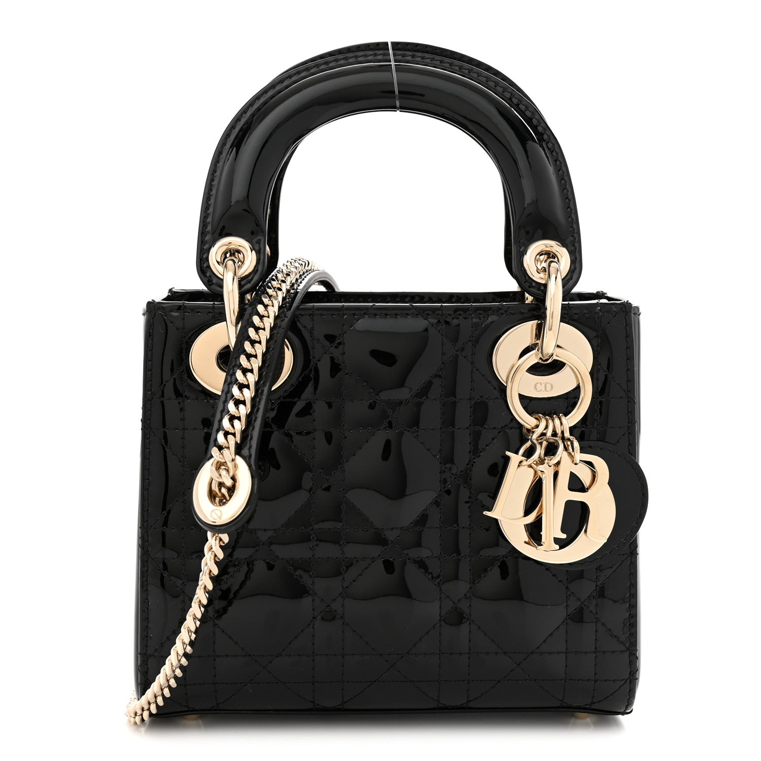 Christian Dior Patent Cannage Mini Lady Dior Black 1 of 11