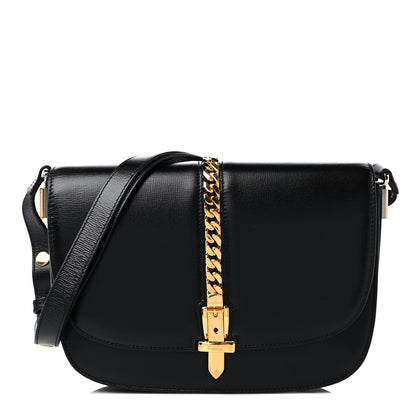 Gucci Azalea Calfskin Small Sylvie 1969 Flap Messenger Bag Black 1 of 11