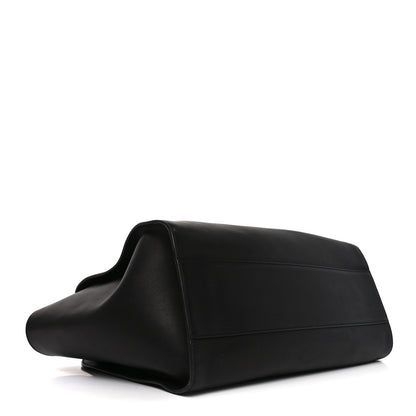 The Row Polished Saddle Calfskin Marlo Tote Bag Black 4 of 9