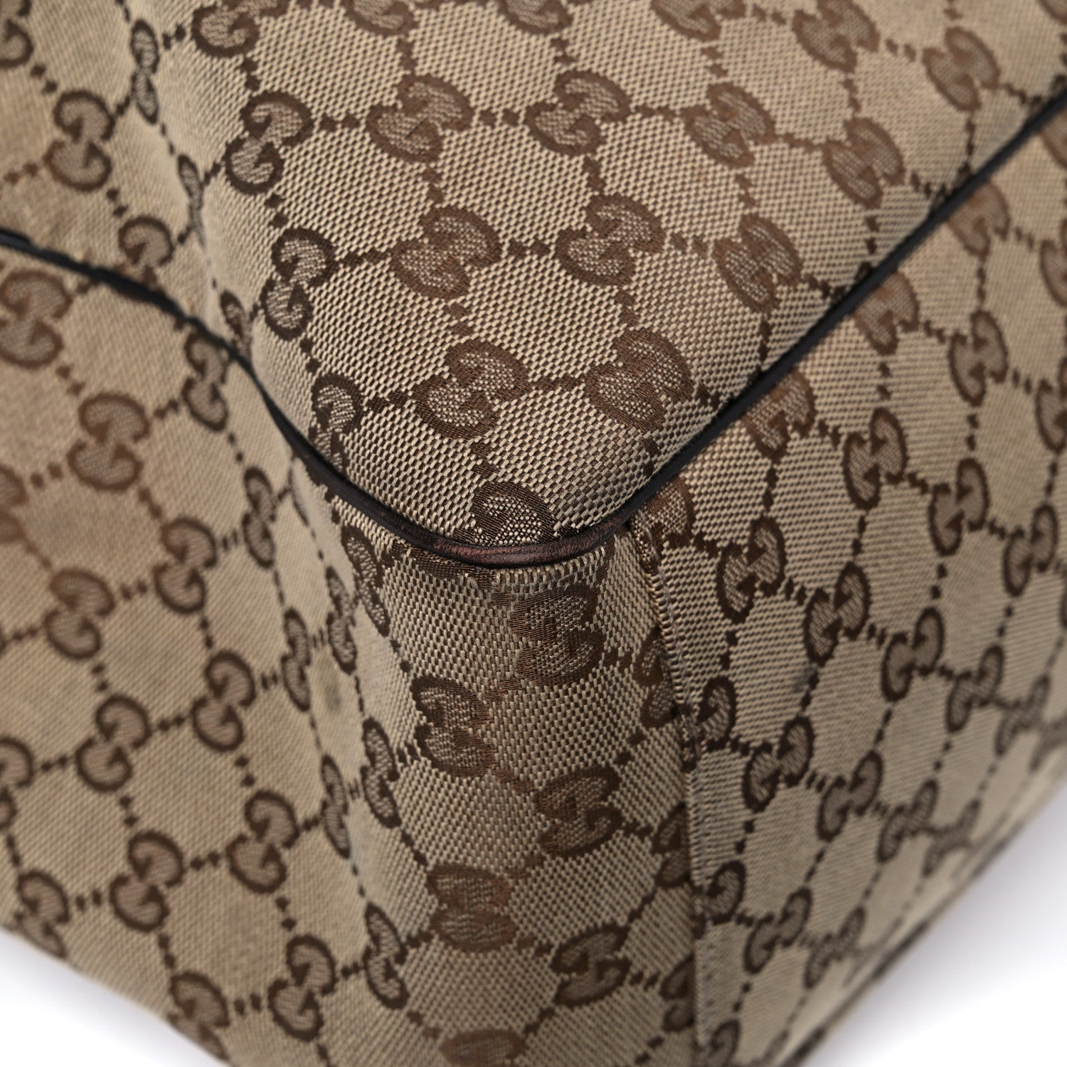 Gucci Monogram Large Positano Tote Brown 20 of 21