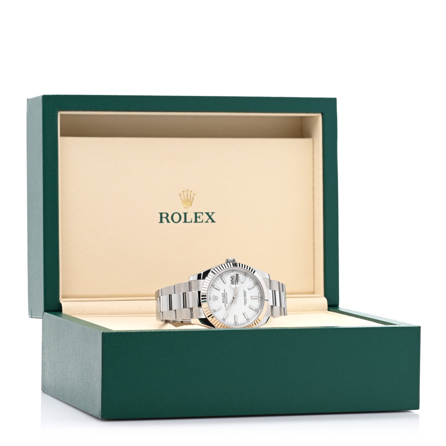 Rolex Stainless Steel 18K White Gold 41mm Oyster Perpetual Datejust Watch Silver 116334 5 of 5