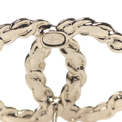Chanel Enamel Metal Chain French New Wave CC Earrings Red Gold 4 of 5
