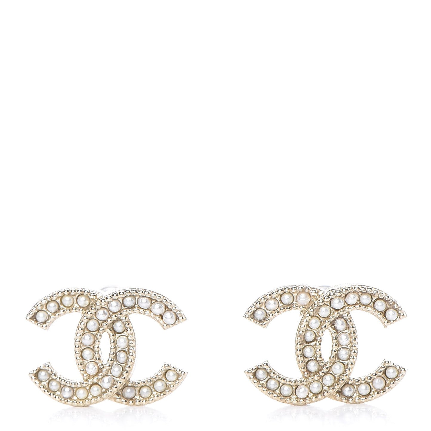 Pearl CC Earrings Gold