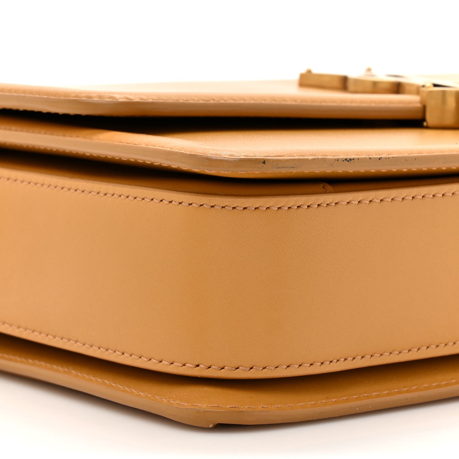 Saint Laurent Box Calfskin Monogram Medium Solferino Satchel Dark Sun 10 of 15