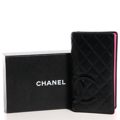 Chanel Calfskin Cambon Quilted Yen Wallet Black 6 of 10
