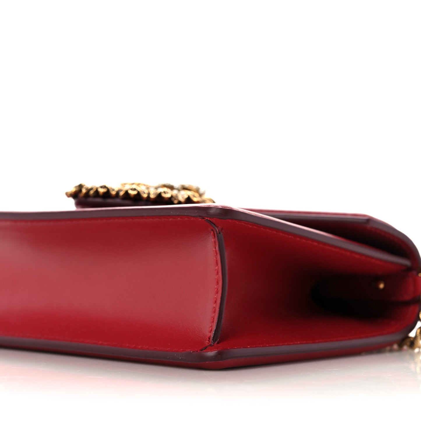Smooth Calfskin Small Devotion Envelope Top Handle Bag Red