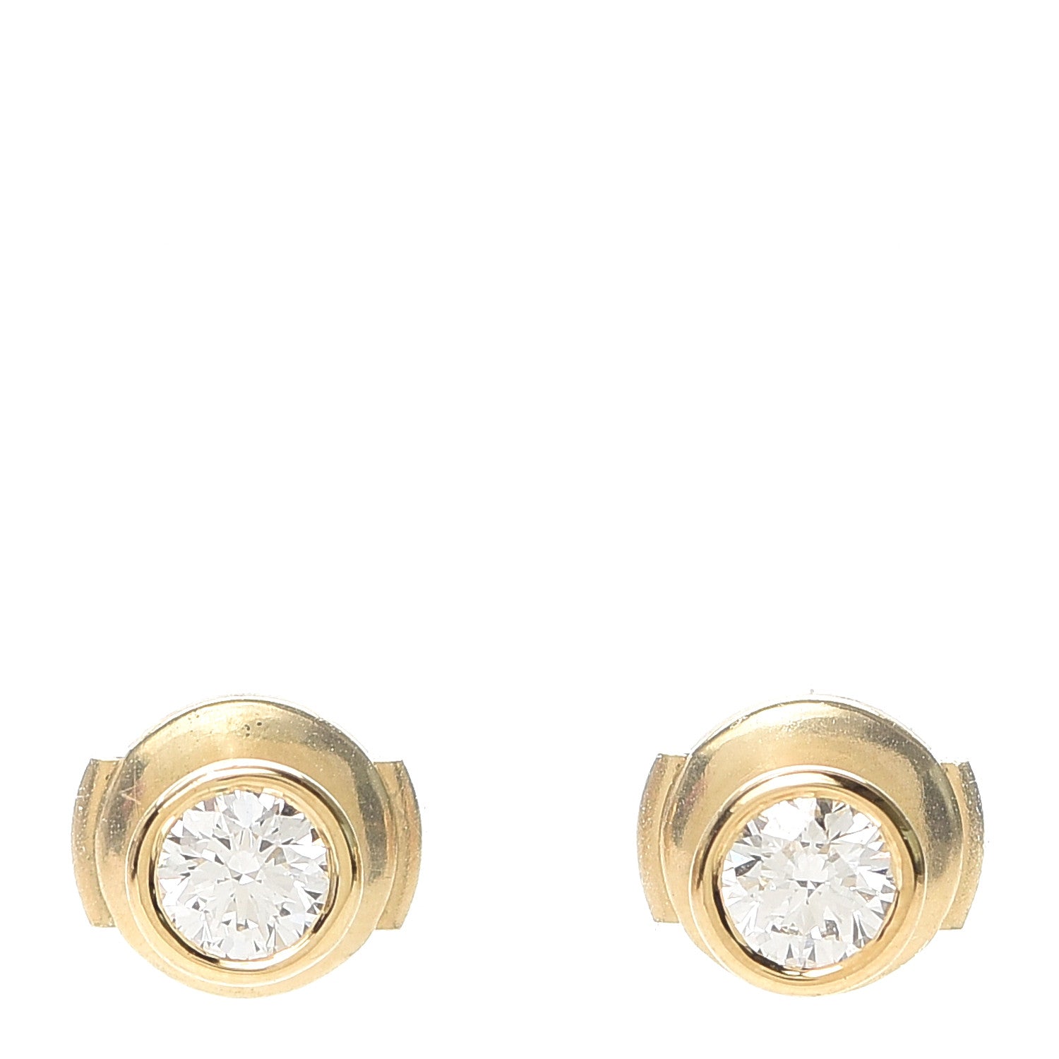 Tiffany 18K Yellow Gold Diamond .50ctw Elsa Peretti Diamonds By The Yard Earrings 1 of 5