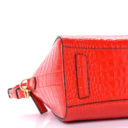 Givenchy Calfskin Crocodile Embossed Mini Antigona Red 8 of 9