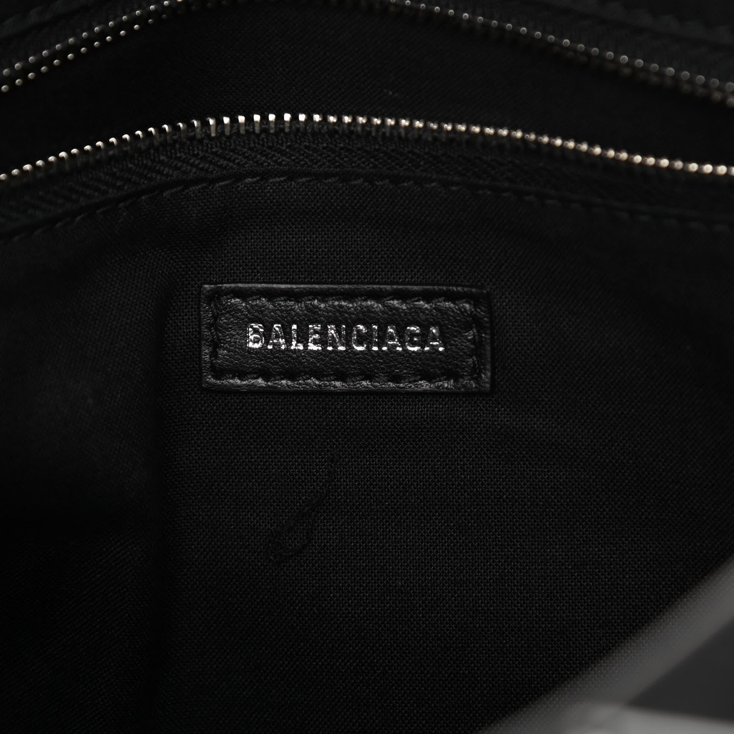 Balenciaga Veau Allover Logo Classic Silver Hardware S City Black White 6 of 10