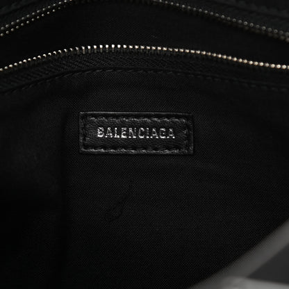 Balenciaga Veau Allover Logo Classic Silver Hardware S City Black White 6 of 10