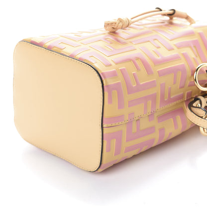 Fendi Vitello Liberty F is Fendi Bi-Color FF 1974 Embossed Mini Mon Tresor Bucket Bag Savana Lollypop 10 of 10