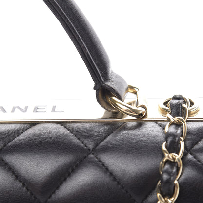 Chanel Lambskin Quilted Medium Trendy CC Flap Dual Handle Bag Black 15 of 15