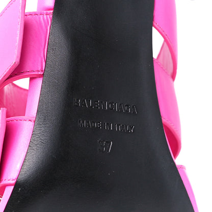 Balenciaga Shiny Sheepskin Bluckle K 80mm Sandals 37 Fluo Pink 7 of 9