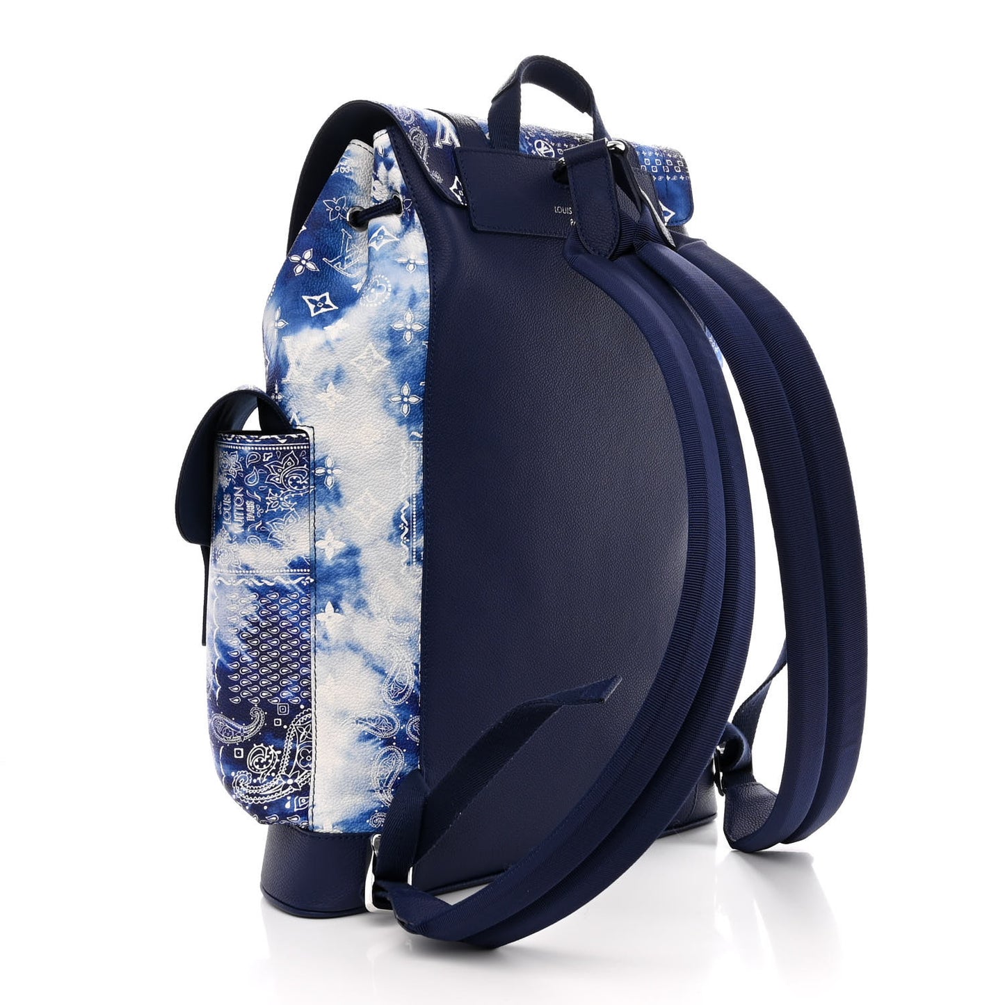 Cowhide Monogram Bandana Christopher MM Backpack Blue