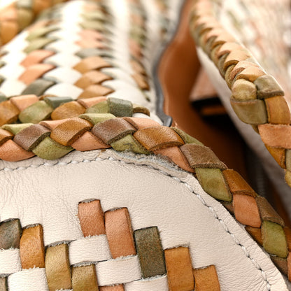 Loewe Calfskin Woven Small Puzzle Bag Honey Multicolor 10 of 14