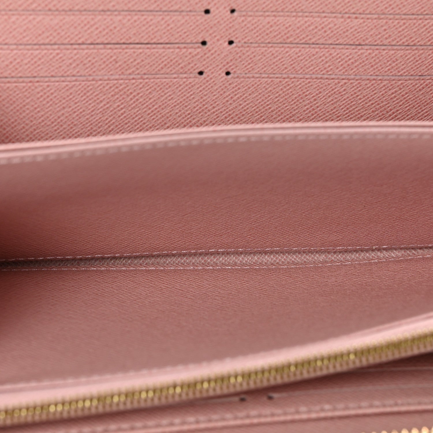 Louis Vuitton Damier Ebene Zippy Wallet Rose Ballerine 5 of 9