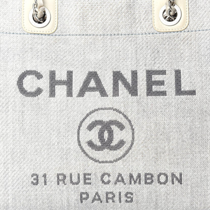 Chanel Woven Straw Raffia Small Deauville Tote White 13 of 13
