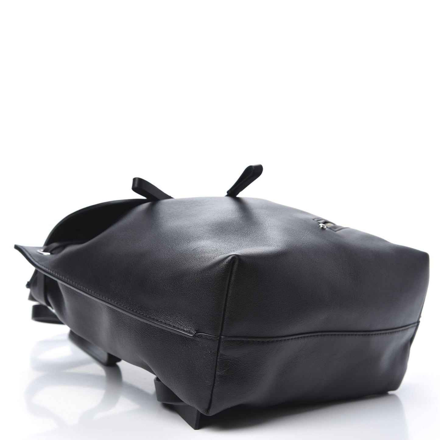 Lambskin Mid Zip Backpack Black