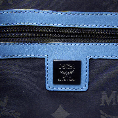 MCM Visetos Studded Small Stark M Backpack Blue 7 of 8