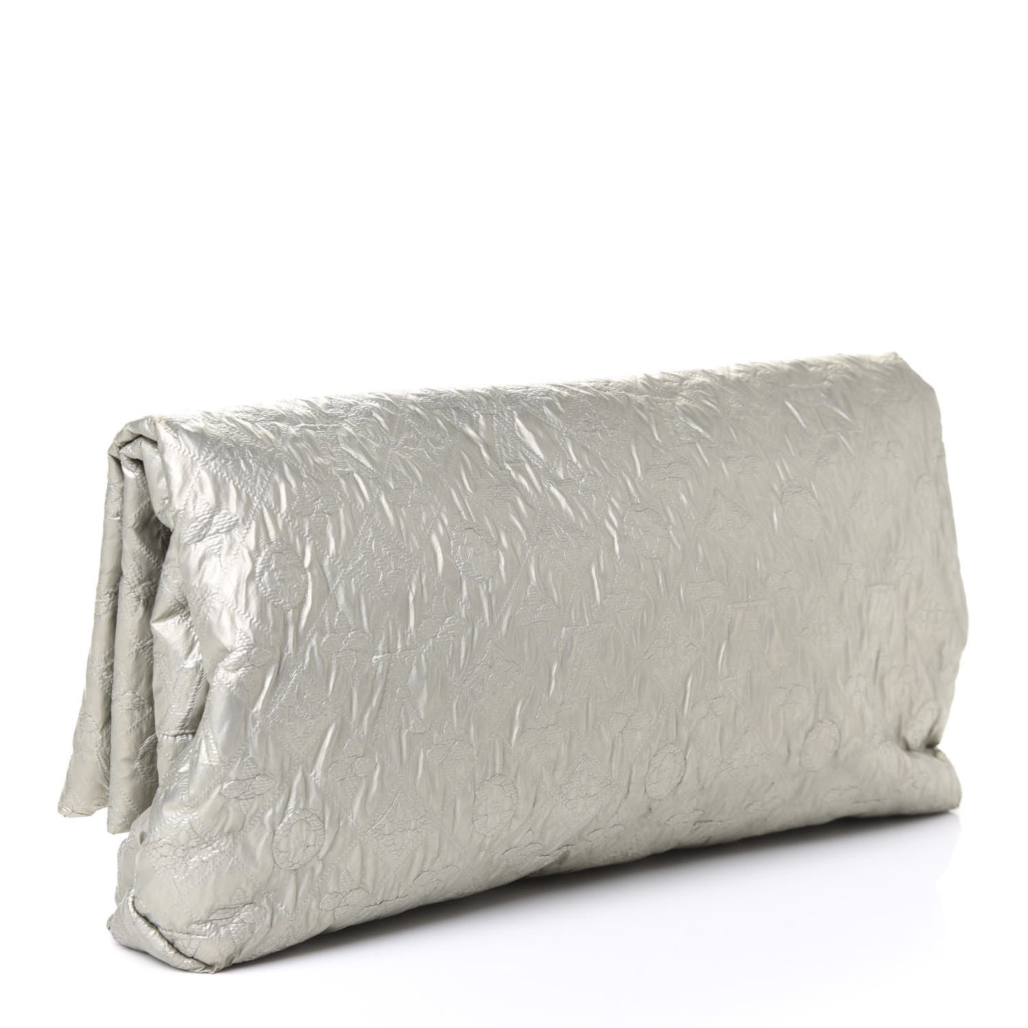Jacquard Quilted Monogram Limelight Clutch GM Perle