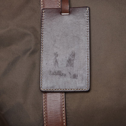 Prada Tessuto Nylon Soft Calfskin Duffle Bag Brown 12 of 13