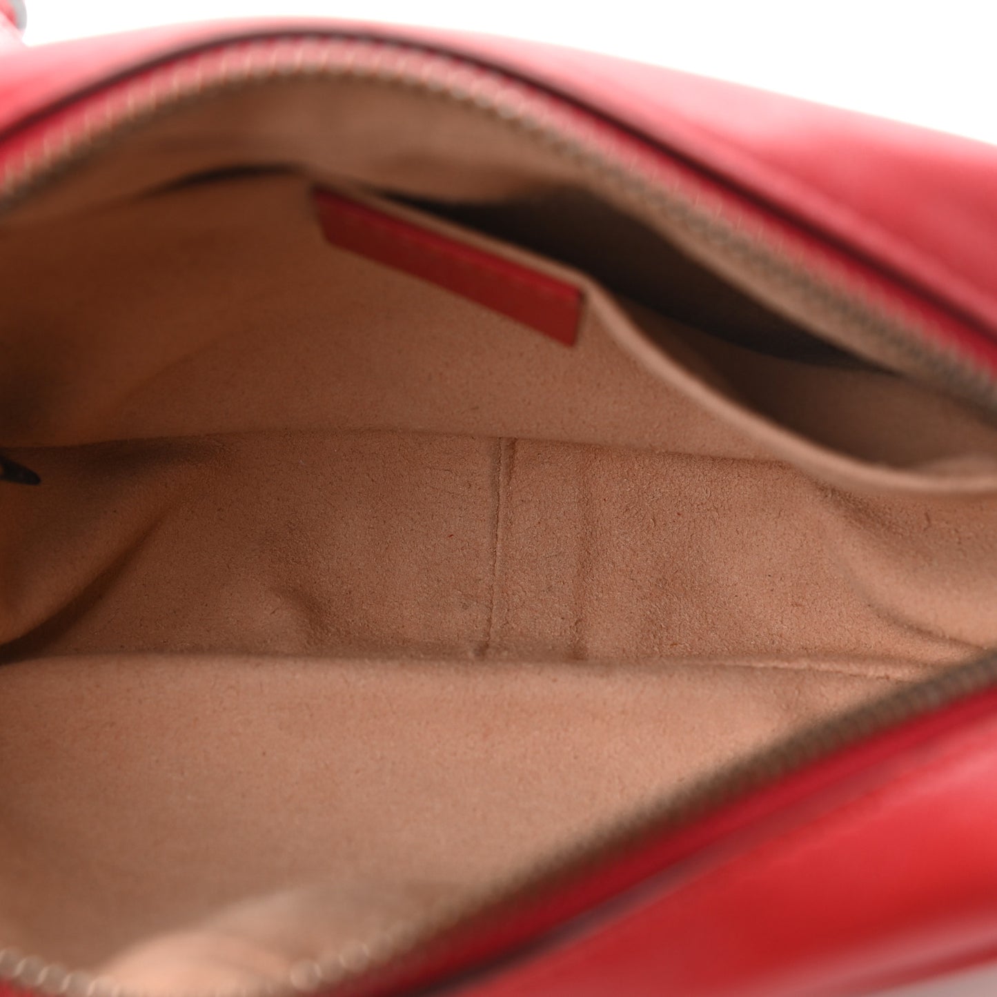Calfskin Matelasse Mini GG Marmont Chain Shoulder Bag Hibiscus Red