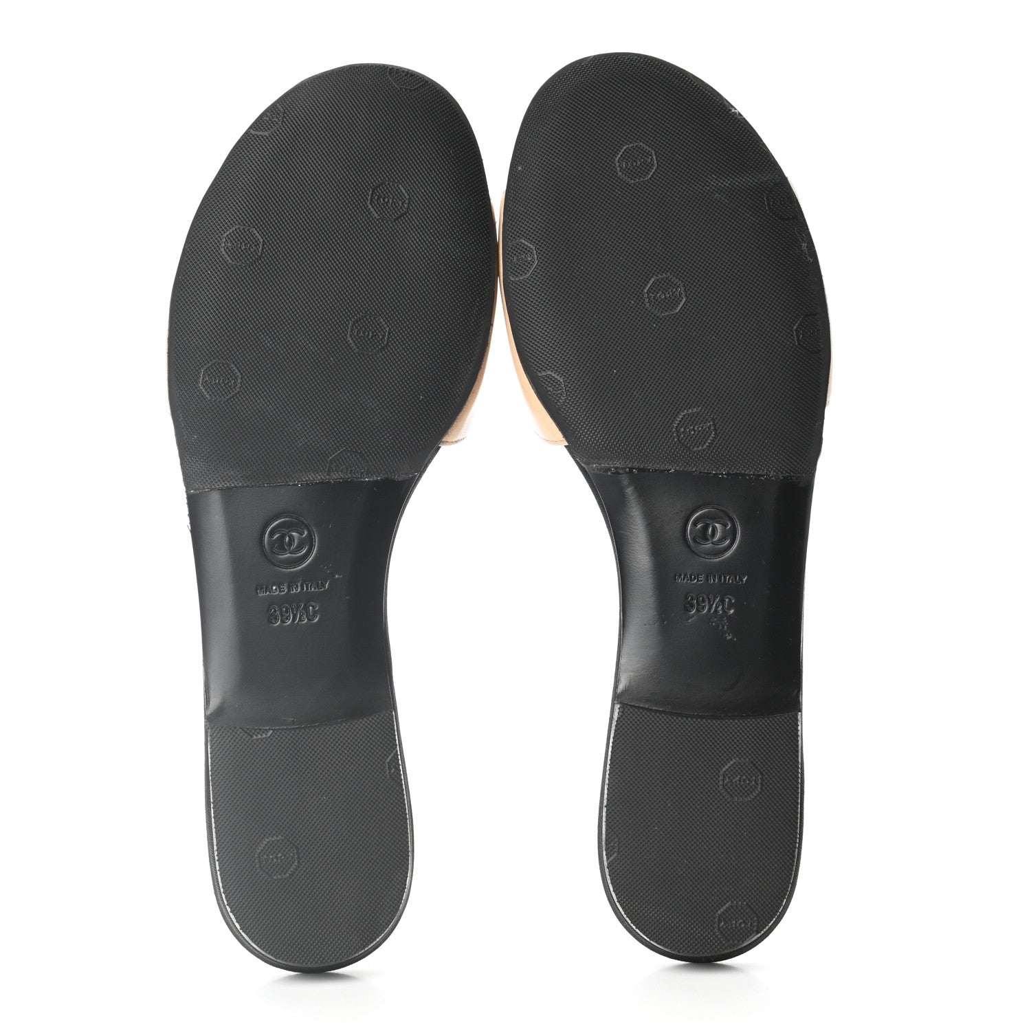 Chanel Lambskin Camellia Sandal Mule 39.5 Beige Black 13 of 16