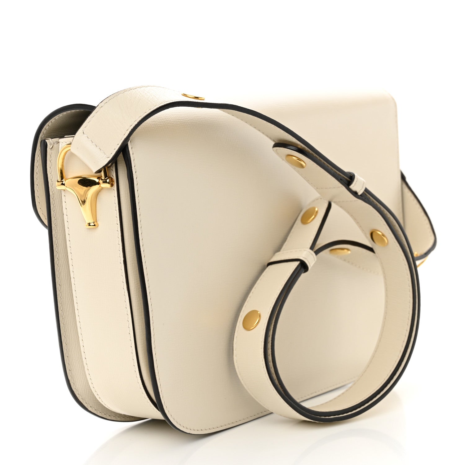 Gucci Azalea Calfskin Horsebit 1955 Shoulder Bag Mystic White 3 of 11