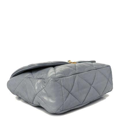 Chanel Goatskin Quilted Maxi Chanel 19 Flap Grey 4 of 10