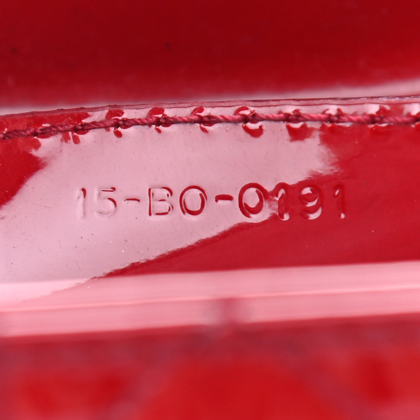 Patent Cannage Medium Lady Dior Red