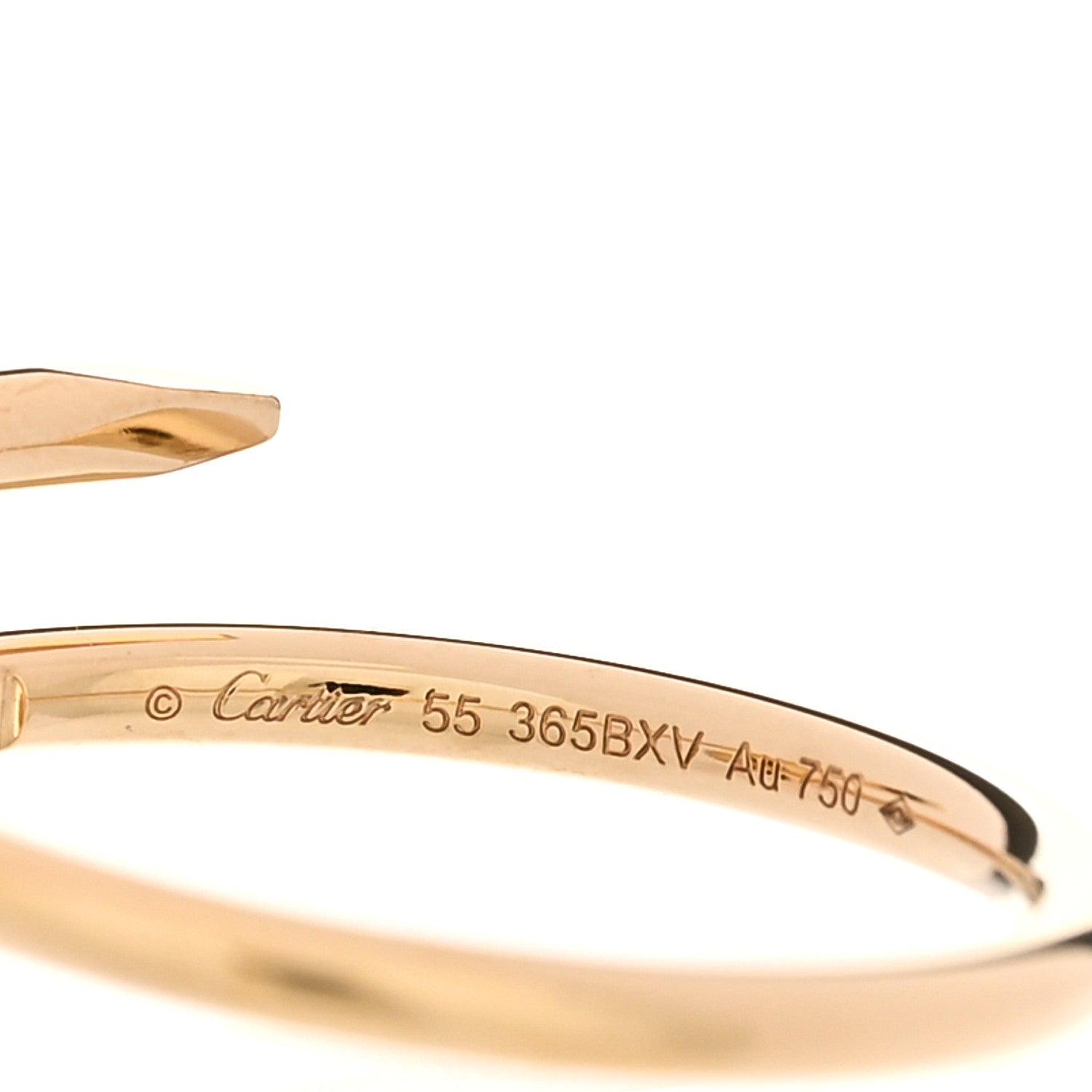 Cartier 18K Yellow Gold Small Juste Un Clou Ring 55 7.25 4 of 5