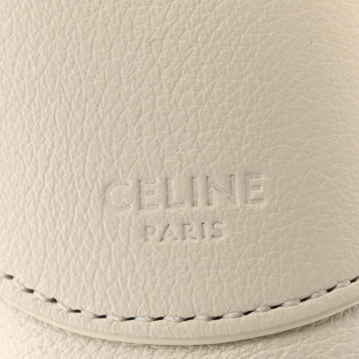 Celine Supple Calfskin Cuir Triomphe Heloise Shoulder Bag White 6 of 15