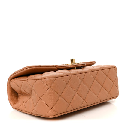 Chanel Caviar Quilted Mini Handy CC Flap Camel 4 of 13