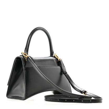 Balenciaga Shiny Box Calfskin Small Hourglass Top Handle Bag Black 3 of 9