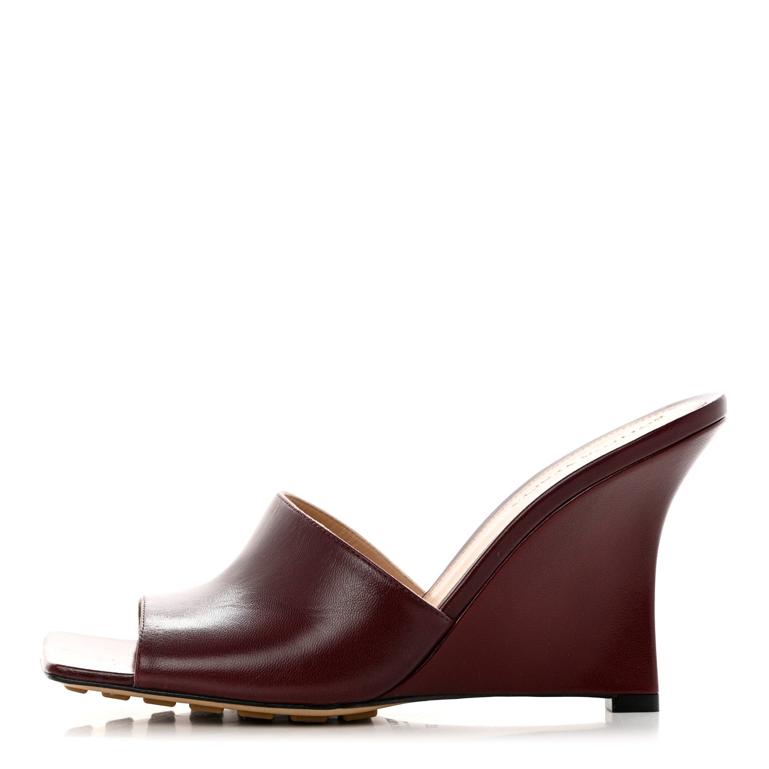 Bottega Veneta Lambskin Stretch Wedge 90mm Sandals 37 Brown 1 of 8