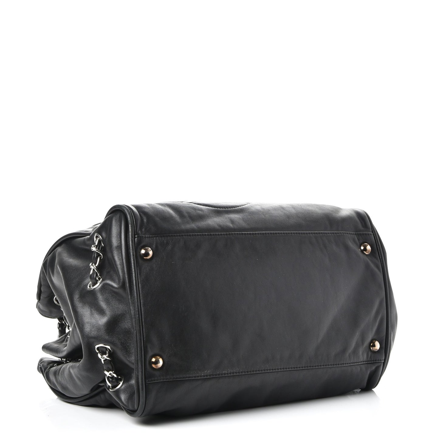 Calfskin Diagonal Ligne Tote Black