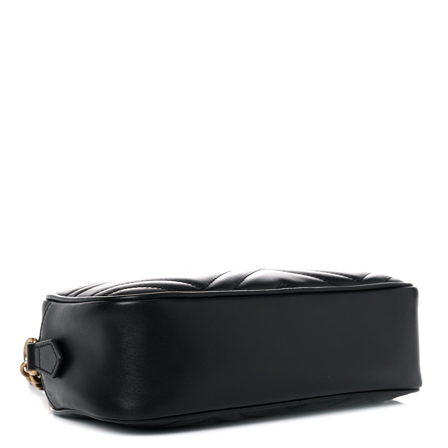 Calfskin Matelasse Small GG Marmont Chain Shoulder Bag Black