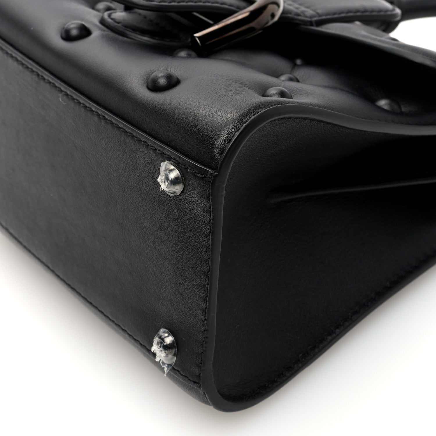 Delvaux Grained Rodeo Calfskin Quilted Mini Brillant Satchel Black 10 of 10