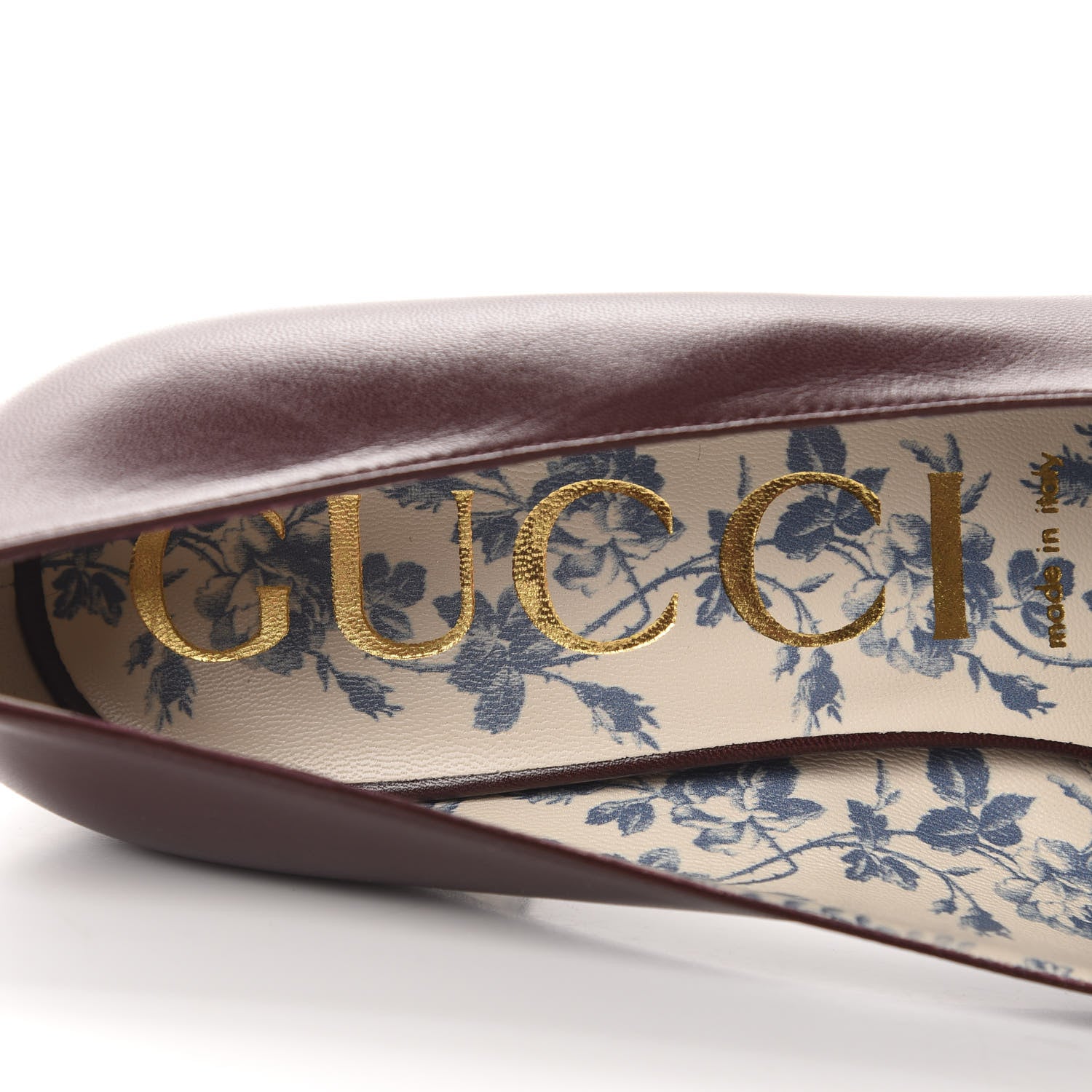 Gucci Malaga Kid GG Victoire 55mm Loafer Pumps 40 Vintage Bordeaux 7 of 10