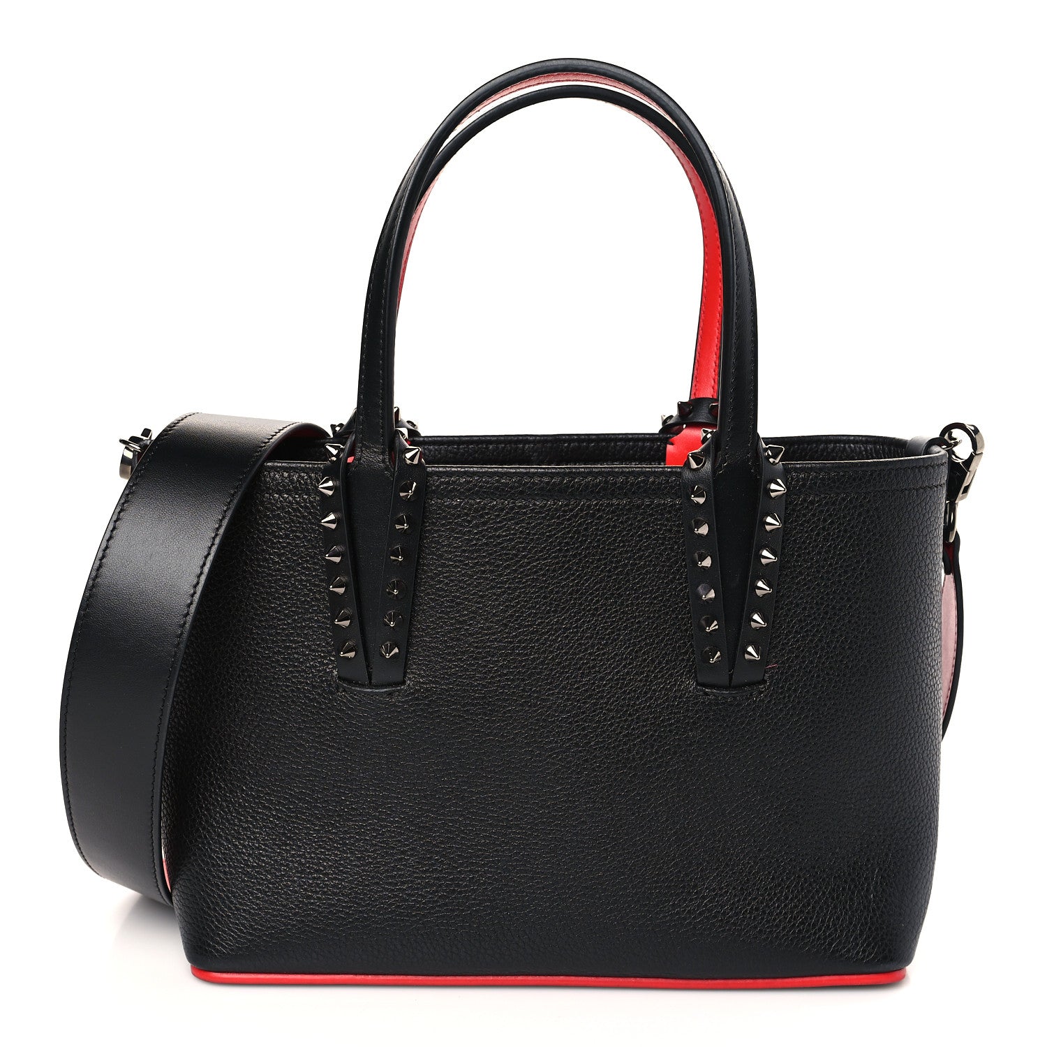 Christian Louboutin Calfskin Spikes Mini East West Cabata Tote Black 1 of 9