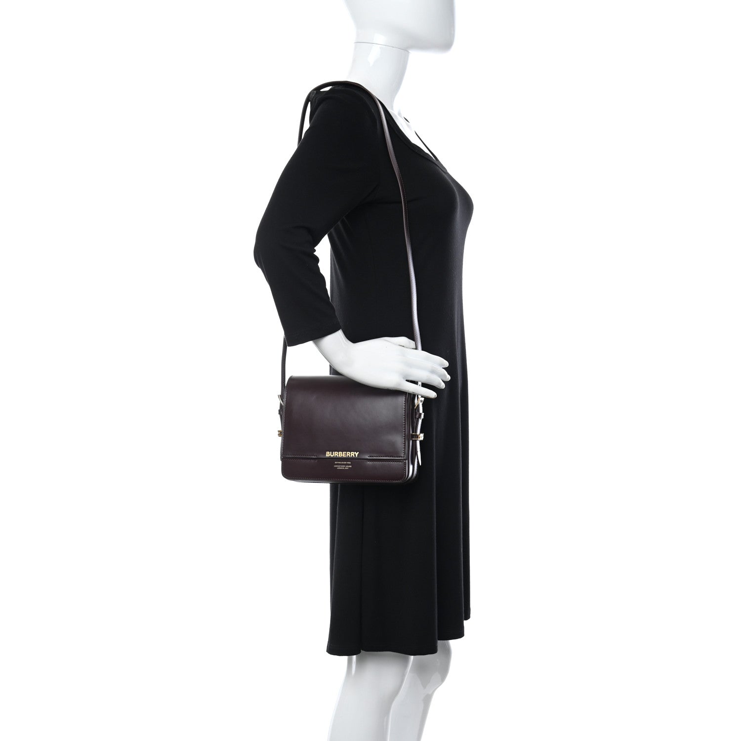 Burberry Smooth Calfskin Small Grace Bag Oxblood 2 of 10