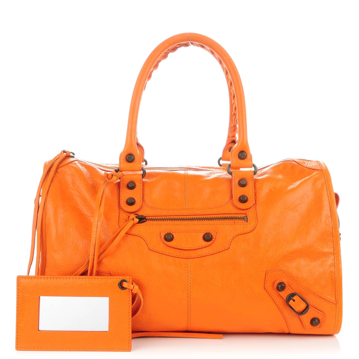 Balenciaga Agneau Classic Hardware Maxi Twiggy Tangerine 1 of 7