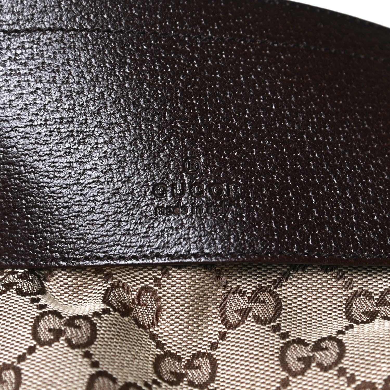 Gucci GG Monogram Double Pocket Belt Bag Dark Brown 8 of 11