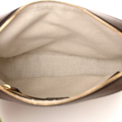 Gucci Monogram Jumbo GG Textured Dollar Calfskin Web Messenger Shoulder Bag Camel Ebony New Acero 5 of 10