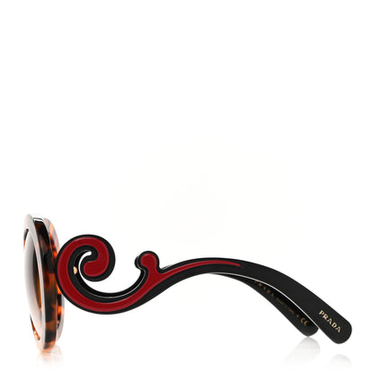 Prada Baroque Sunglasses SPR Tortoise Black Red 3 of 10