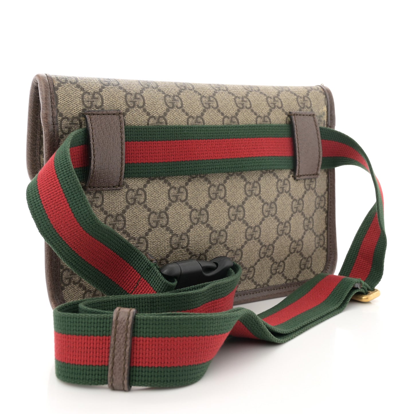 GG Supreme Monogram Neo Vintage Web Belt Bag Brown