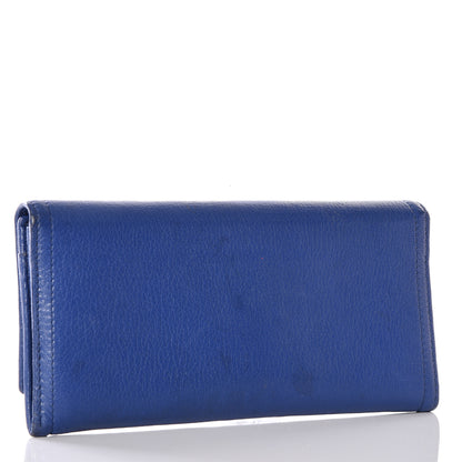 Givenchy Goatskin Pandora Flap Continental Wallet Deep Blue 2 of 10