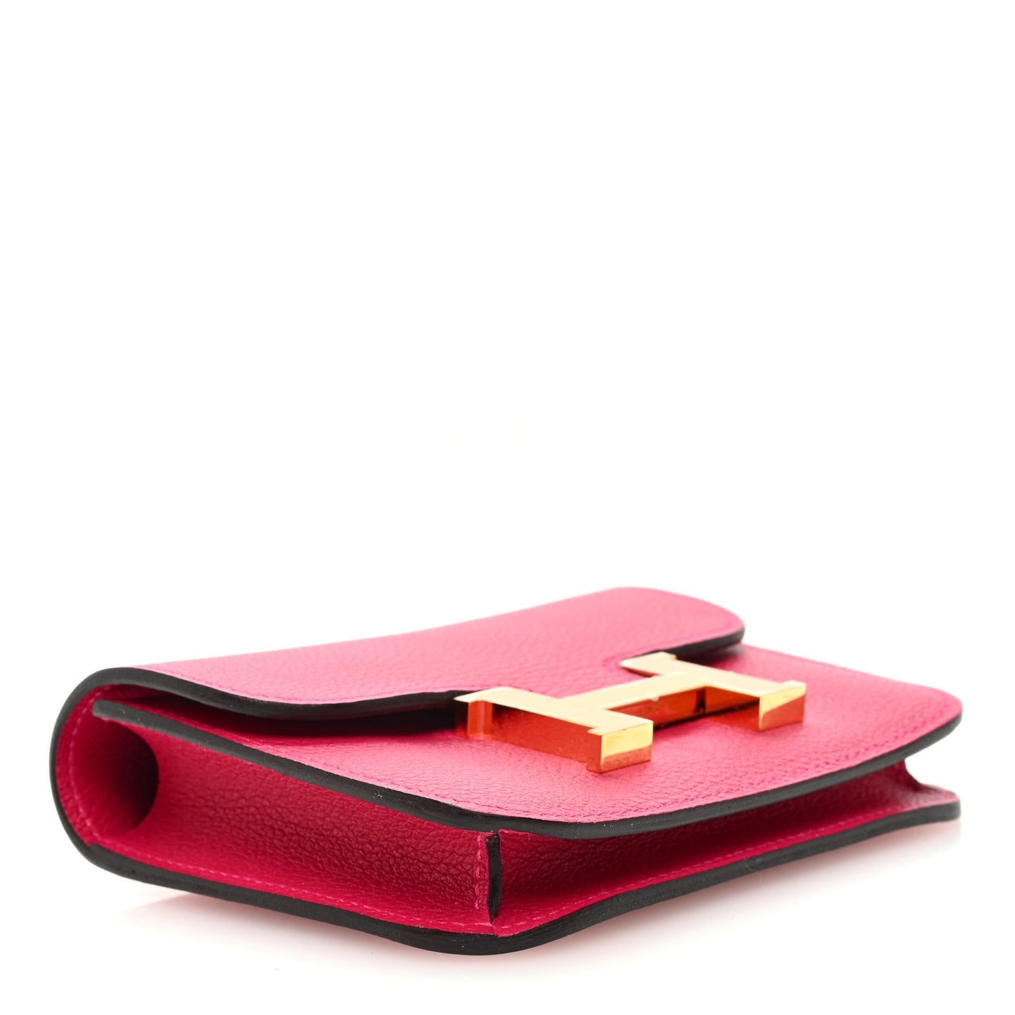 Evercolor Bi-Color Constance Slim Wallet Framboise Rouge Sellier