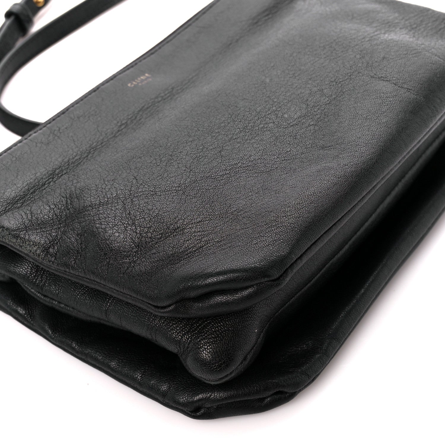 Celine Lambskin Small Trio Crossbody Bag Black 11 of 12